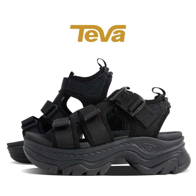TEVA テバ ハリケーン 厚底 アンプソール ガイラ サンダル HURRICANE AMPSOLE GAILA BLACK ( 黒 ブラック ストラップ レディース ウィメンズ 1164570-BLK )