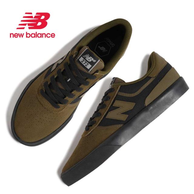 NEW BALANCE NUMERIC ニューバランス ヌメリック 272 スニーカー UN272BTT WOOD LAND BLACK オリーブ カーキ 緑 グリーン SKATE スケート メンズ