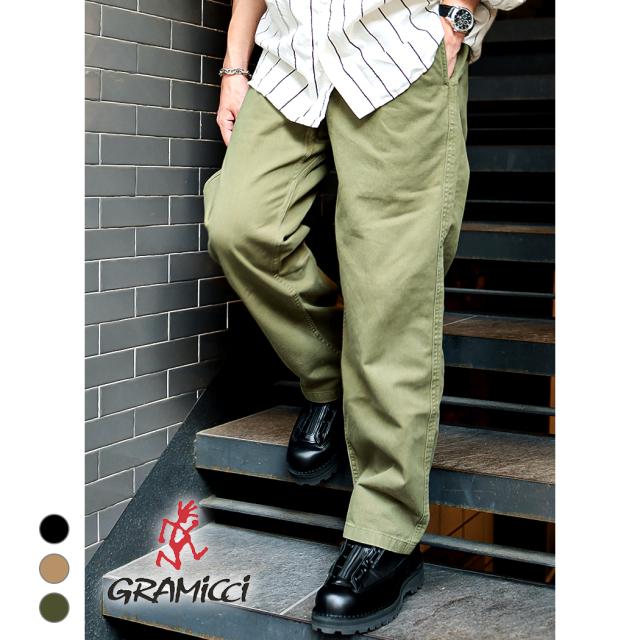 GRAMICCI グラミチ ストレッチ フィット パンツ STRAIGHT FIT PANT BLACK CHINO OLIVE TOBACCO DUNE PIGMENT ( ズボン G116-OGT )