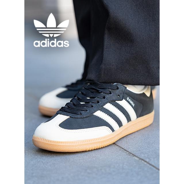 adidas SAMBA OG W BLACK CREAM アディダス サンバ スニーカー ( 黒