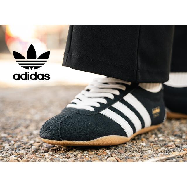 adidas アディダス TOKYO W トーキョー スニーカー CORE BLACK / CLOUD WHITE ( ブラック 黒 薄底 レザースニーカー レディース JI0183 )