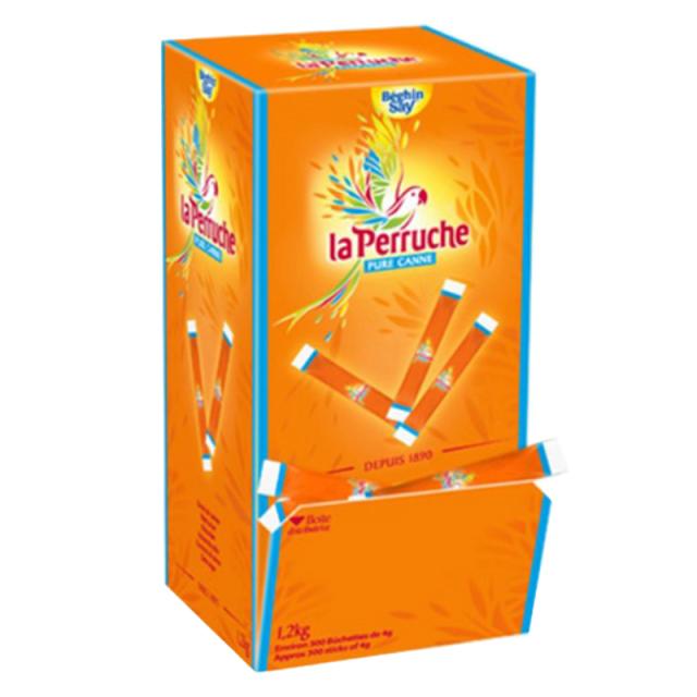 ラ・ペルーシュ シュガースティックシュガー1.2kg(300本）コーヒーシュガー la Perruche Pure Cane Sugar