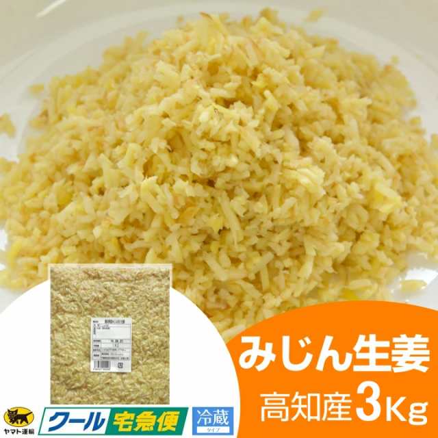 冷蔵 みじん切り生姜 1kg×3 高知県産 一次加工品 - 生姜