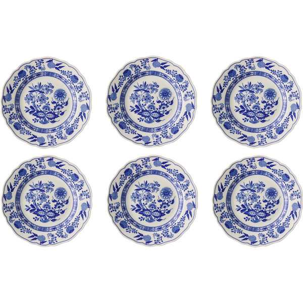 【送料無料】|フッチェンロイター　ブルーオニオン　プレート６枚セット|ＢＯＮ　Ｐ１９６ 24,750円