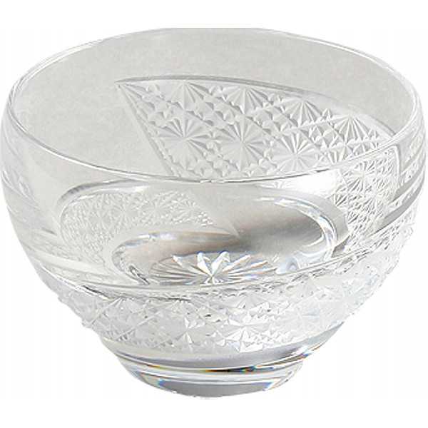 【送料無料】クリスタル江戸切子ぐい呑み　瀧澤利夫作 ＜３９９１＞の通販は