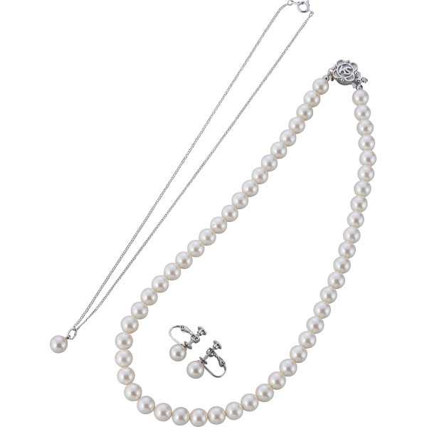 【送料無料】|貝パールネックレス３点セット|２８００７の通販は 6,485円