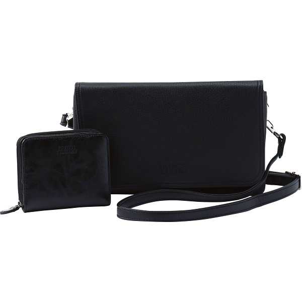 【送料無料/直送】|フランコフェラーロ　ショルダーバッグ・折財布セット|ＳＥＴ−ＦＦＬ２３０００６ＢＫ