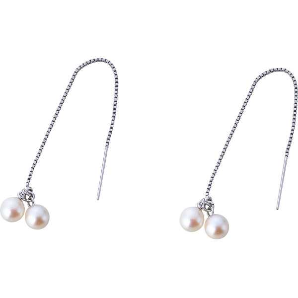 【送料無料】|あこや本真珠２珠チェーンピアス|ＡＰー０４ＲＰの通販は 9,106円