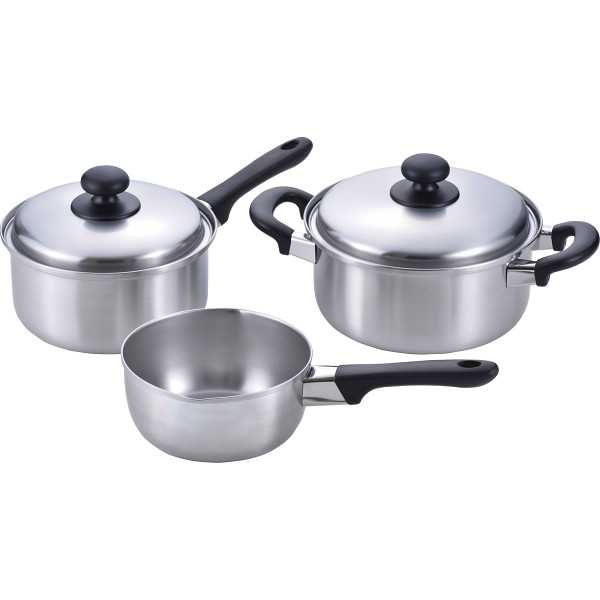 【送料無料】|燕三　ステンレス鍋３点セット|ＥＭ−０２０ 12,474円
