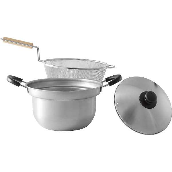 【送料無料】|ダンチュウ 木柄ザル付鍋セット（２２ｃｍ）| キッチン用品 キッチンギフト/プレゼント お祝い 出産内祝い 内祝い お返し 快気祝い 新築内祝い 引き出物 法事 香典返しの通販は 8,572円