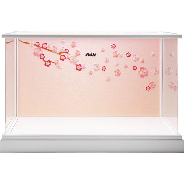 【送料無料/直送】アクリルケース（ホワイト／桜刺繍）