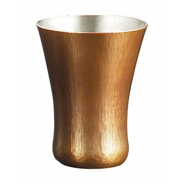 【szt】【送料無料】|伝統工芸 槌起 金属加工冷酒カップ胴締ならし目|〈Cu-18〉酒器 記念品 お祝い 御礼 叙勲祝い 叙勲記念 高額記念品