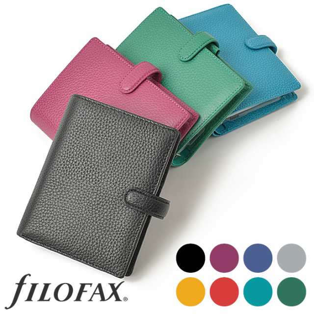 ファイロファックス システム手帳 フィンスバリー Finsbury Filofax ミニ6穴サイズ ポケット スモールサイズ 年号無しフリー年間スケジュール付き 独自ソフトランブラーレザー 2トーンカラー仕上げ 6穴 リング径19mm 牛革 本革 メンズ レディース ベルトボタン留め式