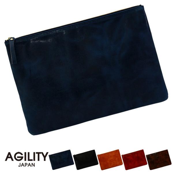 アジリティ クラッチバッグ 『ノマド』ステアワックス/レザー 鞄 日本製 AGILITY メンズ  ギフト