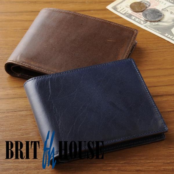 ブリットハウス オイルホース　札入れ Brit house　馬革　本革　天然素材　二つ折り　財布　小銭入れ無し　カードポケット付きの通販は 8,445円