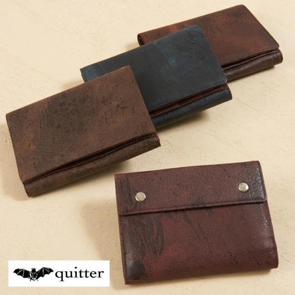 クイッター　quitter　ヴィンテージレザー　ハーフウォレット　牛本革　アンティーク　日本製　ギフト　プレゼント　贈り物　メンズ　レディース