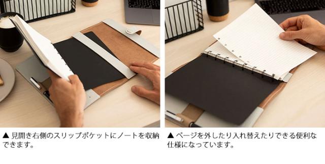 ファイロファックス ノートカバー Filofax ザ・オリジナル The Original フォリオ Folio A5サイズ ノート付き 本革 牛革 メンズ レディース 多機能フォルダー Made in the UK_10