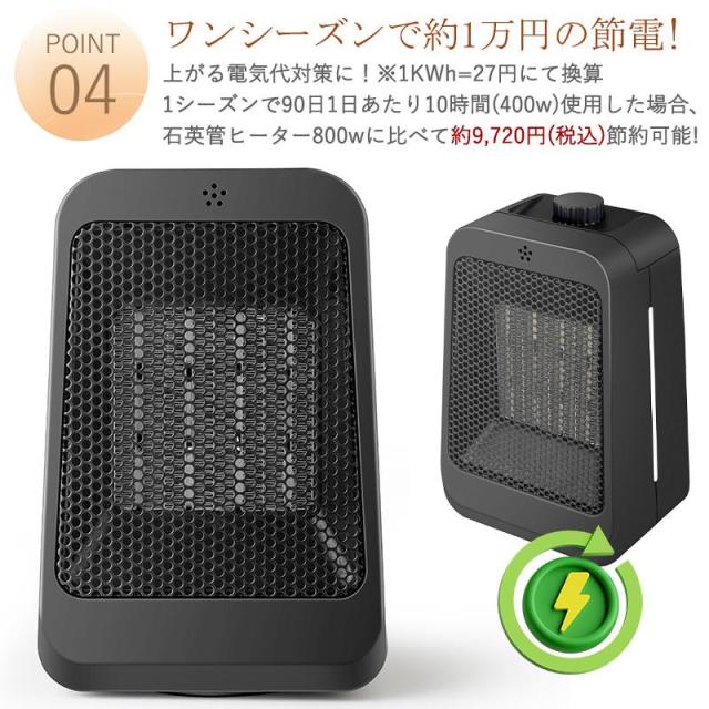 セラミックヒーター 速暖 小型 ヒーター 1200W ミニ 電気ファン