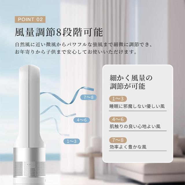 扇風機 羽なし 冷風機 冷風扇 コンパクト 省エネ 風量調整 サーキュレーター 卓上扇風機 左右首振り 静音 ファン リビング 換気 空気循環 部屋干し 熱中症対策_7