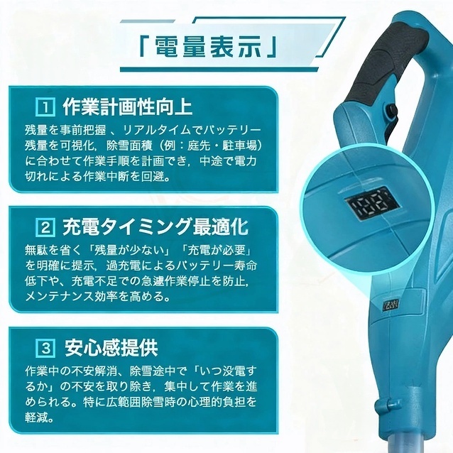 最新型★家庭&業務用★／電動除雪機 除雪機 充電式 コードレス 雪かき スコップ 除雪幅33cm 21V バッテリー 電動除雪スコップ ショベル 雪かきスコップ 除雪機シャベル 軽量 便利 雪かき用 雪飛ばし 除雪器具 用具 用品 簡単 女性 駐車場_8