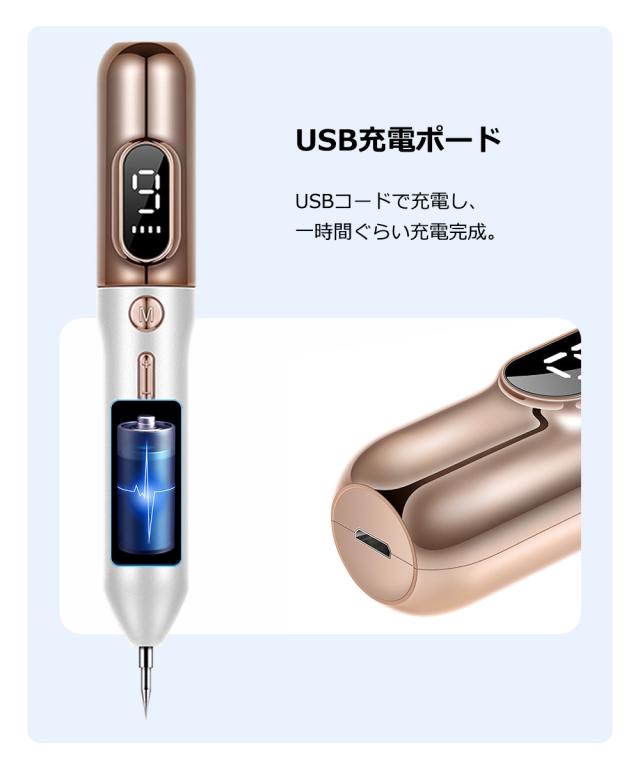 ほくろ除去ペン 最新 正規品 レーザーペン 美顔ペン 美顔器 9段階調節