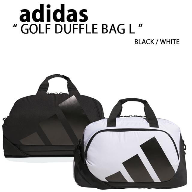 adidas アディダス ゴルフバッグ DUFFLE BAG L BLACK WHITE IN2682 IN2683 ゴルフ ダッフルバッグ L ブラック ホワイト ボストンバッグ ドラムバッグ ショルダーバッグ ストリート メンズ レディース 男性用 女性用