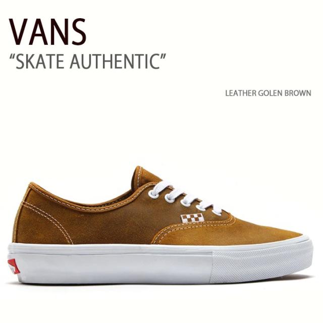 VANS バンズ スニーカー SKATE AUTHENTIC LEATHER GOLEN BROWN VN0A5FC81M7 スケートオーセンティック