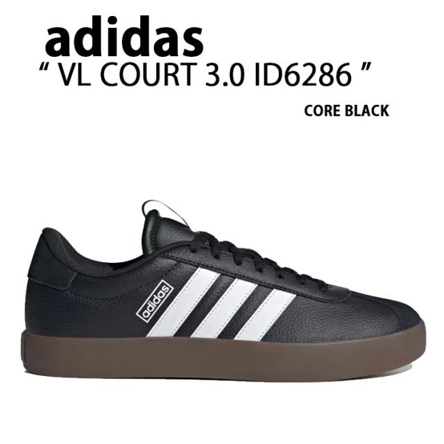 adidas アディダス スニーカー VL COURT 3.0 ID6286 VLコート3.0 CORE BLACK CLOUD WHITE GUM