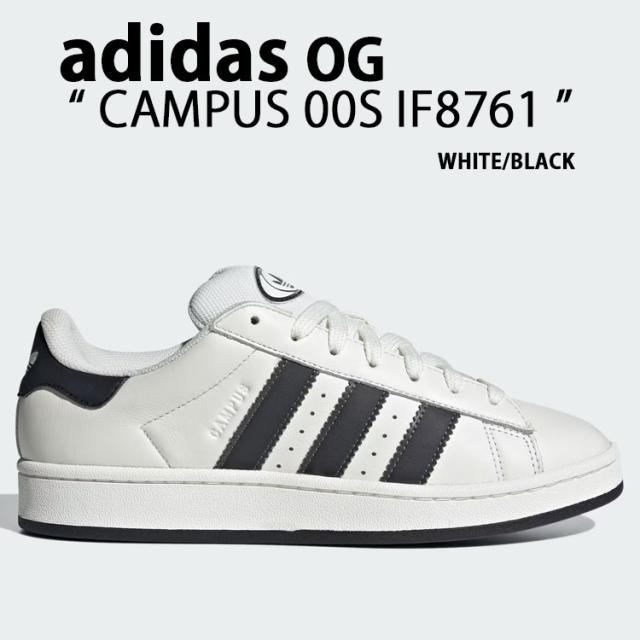 adidas Originals アディダス スニーカー CAMPUS 00S WHITE BLACK IF8761 キャンパス シューズ ホワイト ブラック レザースニーカー