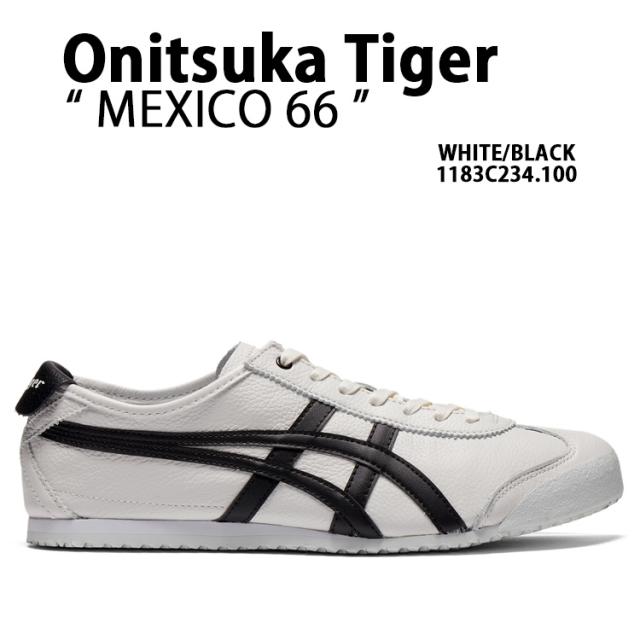 Onitsuka Tiger オニツカタイガー スニーカーMEXICO 66 WHITE BLACKメンズ レディース 男性用 女性用 1183C234.100