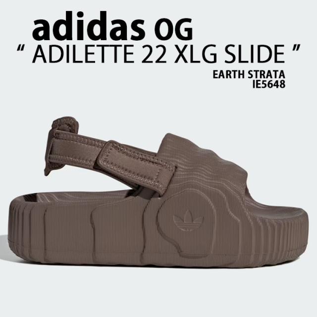 adidas originals アディダス レディース サンダル 厚底 ADILETTE 22 XLG SLIDE IE5648 ブラウン EARTH アディレッタ 厚底サンダル
