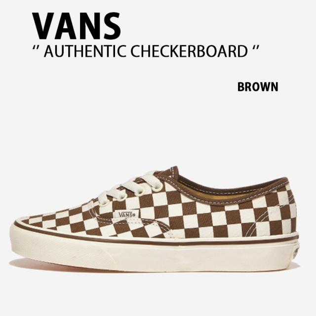 VANS バンズ スニーカー  AUTHENTIC CHECKERBOARD BROWN VN000BW5BRO オーセンティック チェッカーボード ブラウン メンズ レディース