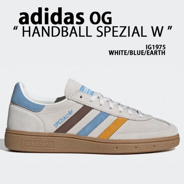 adidas Originals アディダス スニーカー HANDBALL SPEZIAL W IG1975 WHITE BLUE EARTH ハンドボール スエード ニュアンスカラー