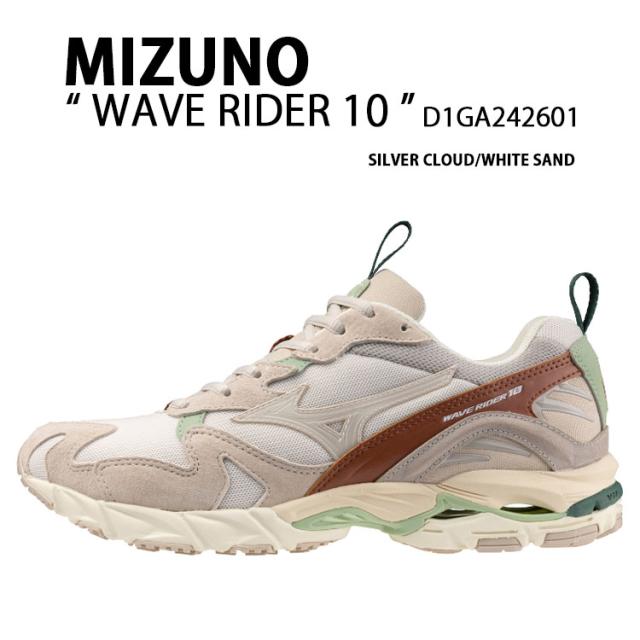 Mizuno ミズノ スニーカー WAVE RIDER 10 D1GA242601 ウェーブライダー 10 SILVER WHITE SAND シューズ ランニングシューズ
