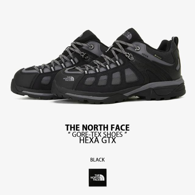 杏 THE NORTH FACE ブラック靴 THE NORTH FACE ノースフェイス マウンテンシューズ HEXA GTX シューズ