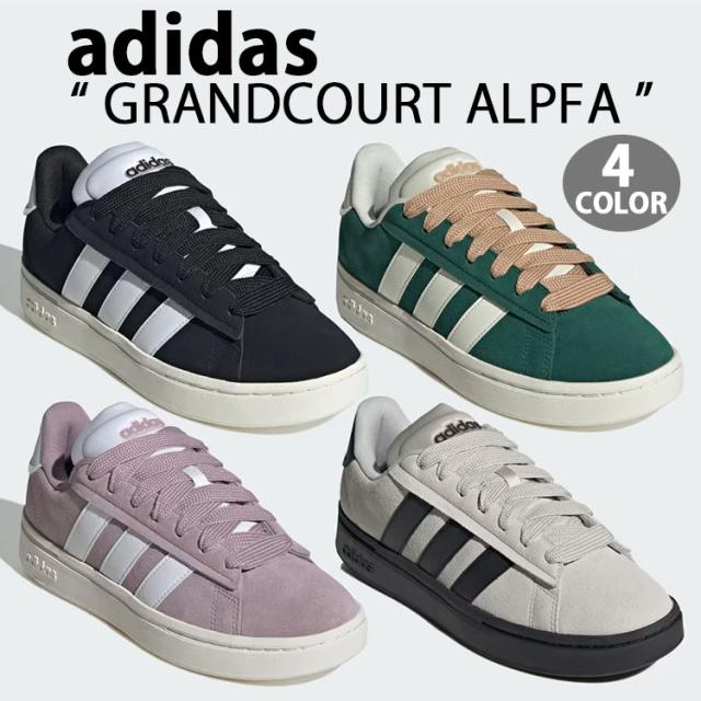 adidas アディダス スニーカー GRANDCOURT ALPHA シューズ グランドコート アルファ BLACK JH7235 GRAY IH1287 GREEN IH3850 FIG IH3848