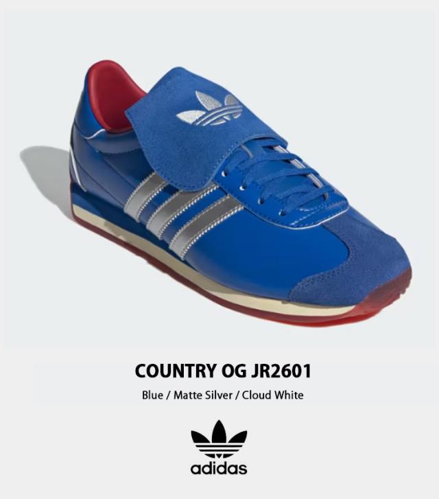 adidas Originals アディダス オリジナルス スニーカー COUNTRY OG JR2601 BLUE SILVER WHITE カントリー