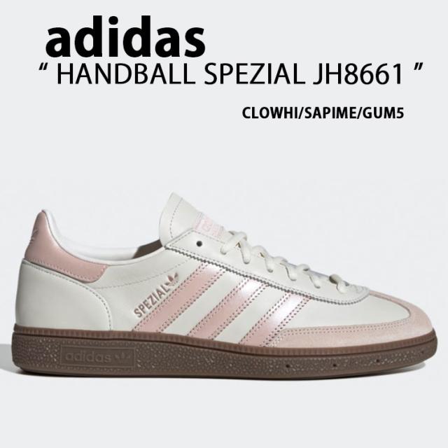 adidas originals アディダス スニーカー HANDBALL SPEZIAL JH8661 CLOUD WHITE SANDY PINK LLIC GUM ハンドボール スペツィアル スエード シューズ テラス系 Tトゥ クラウドホワイト サンディピンク メタリック ガム メンズ レディース