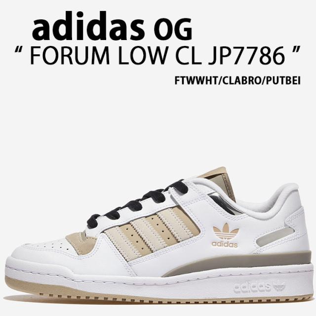 adidas アディダス スニーカー FORUM LOW CL JP7786 フォーラム ロー FTWWHT/CLABRO/PUTBEI フットウェアホワイト シューズ