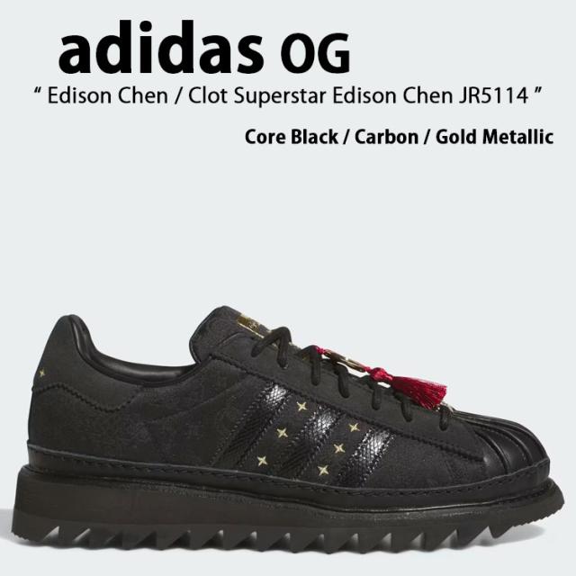 adidas originals アディダス スニーカー Clot スーパースター Edison Chen / Clot Superstar Edison Chen JR5114 Core Black / Carbon / Gold llic