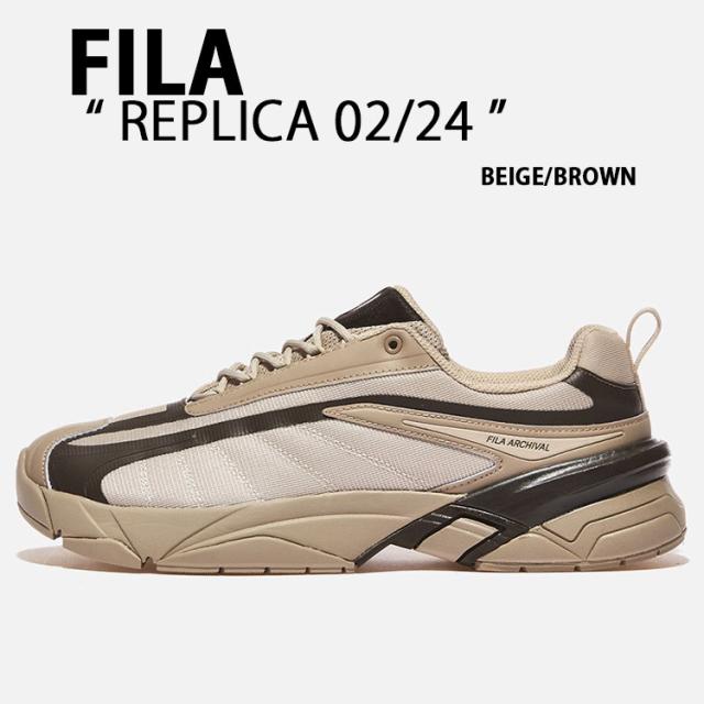 FILA フィラ スニーカー REPLICA 02/24 BEIGE BROWN 920 レプリカ02/24 1RM02853G-920  ベージュ ブラウン メンズ レディース
