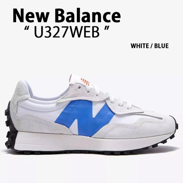 New Balance ニューバランス スニーカー U327WEB WHITE BLUE シューズ ニューバランス327 レザー ホワイト ブルー メンズ
