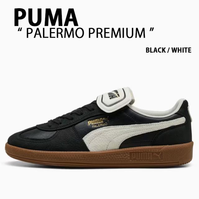PUMA プーマ スニーカー PALERMO PREMIUM 401744-02 パレルモ プレミアム BLACK シューズ ブラック ホワイト メンズ レディース