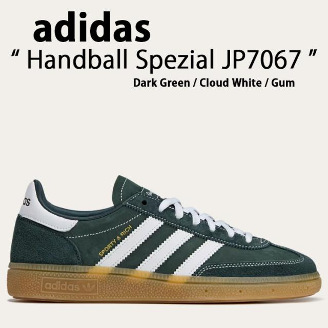 adidas originals アディダス スニーカー Handball Spezial adidas x Sporty & Rich Originals Shoes JP7067 Dark Green / Cloud White / Gum シューズ ハンドボール スペツィアル