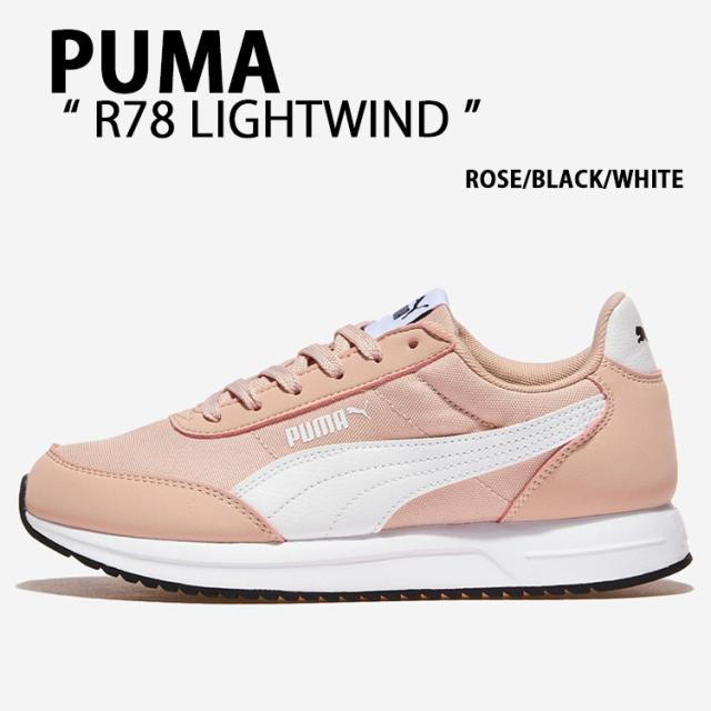 PUMA プーマ スニーカー R78 LIGHTWIND 400267-06 シューズ ROSE BLACK WHITE ローズ ブラック ホワイト レディース