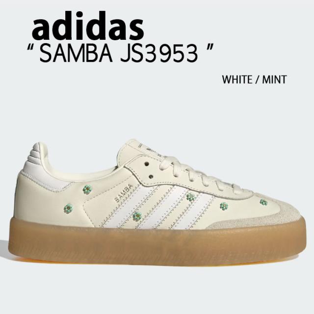 adidas originals アディダス レディース 厚底 スニーカー SAMBA JS3953 WHITE MINT シューズ サンバ ホワイト ミント プラットフォーム