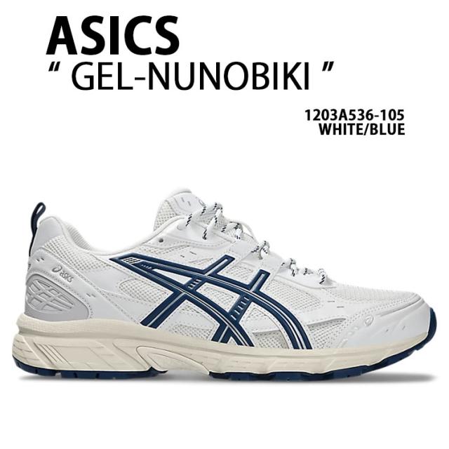 ASICS アシックス スニーカー GEL-NUNOBIKI 1203A536-105 シューズ ゲルヌノビキ ランシュー ホワイト ブルー メンズ レディース