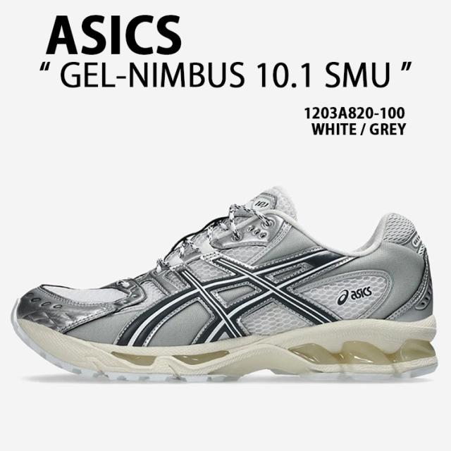 asics アシックス スニーカー GEL-NIMBUS 10.1 SMU 1203A820-100 シューズ ゲルニンバス10.1 メッシュ ホワイト グレー メンズ レディース