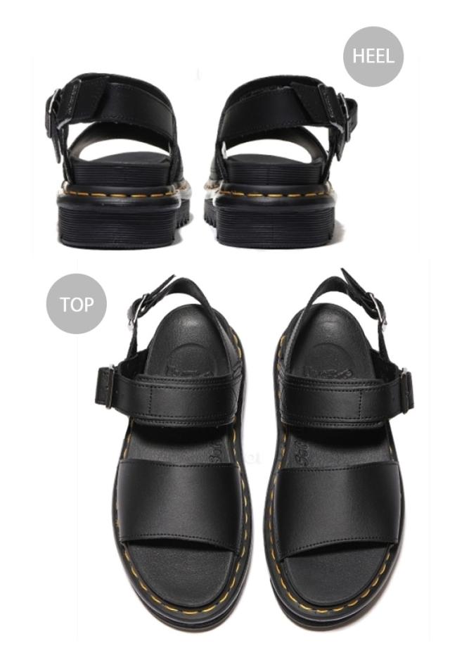 Dr.Martens ドクターマーチン レディース サンダル ストラップサンダル Voss Black Hydro Leather 24233001 ヴォス ブラック サイズ調整 Dr.Martens ドクターマーチン レディース サンダル ストラップサンダル