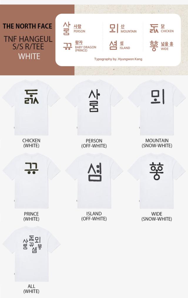 THE NORTH FACE ノースフェイス Tシャツ TNF HANGEUL S/S R/TEE ハングル ティーシャツ 半袖 メンズ レディース NT7UQ52/53/54